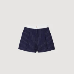 Mulheres Sandro Paris Shorts Listrados