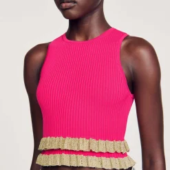 Mulheres Sandro Paris Sueter Com Babados