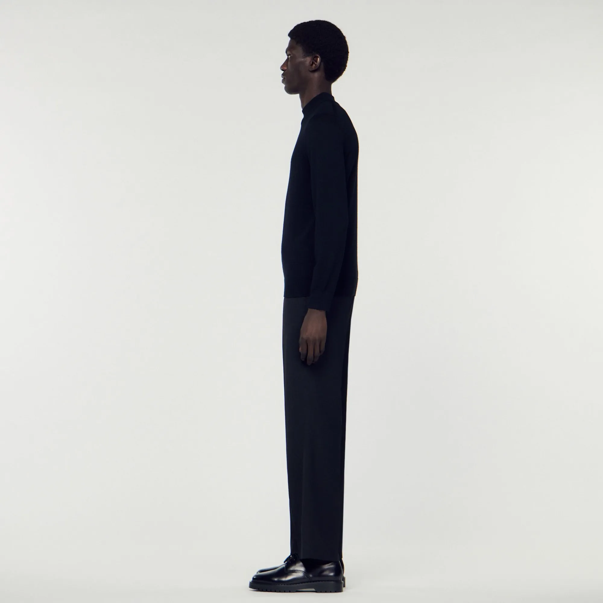 Homem Sandro Paris Sueter Com Gola Funil