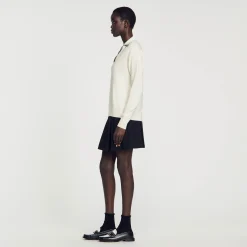 Mulheres Sandro Paris Sueter Com Gola Polo