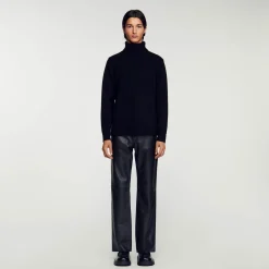 Homem Sandro Paris Sueter De Gola Alta De La E Caxemira