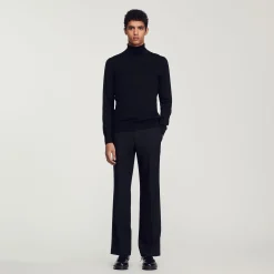 Homem Sandro Paris Sueter De La Com Gola Alta