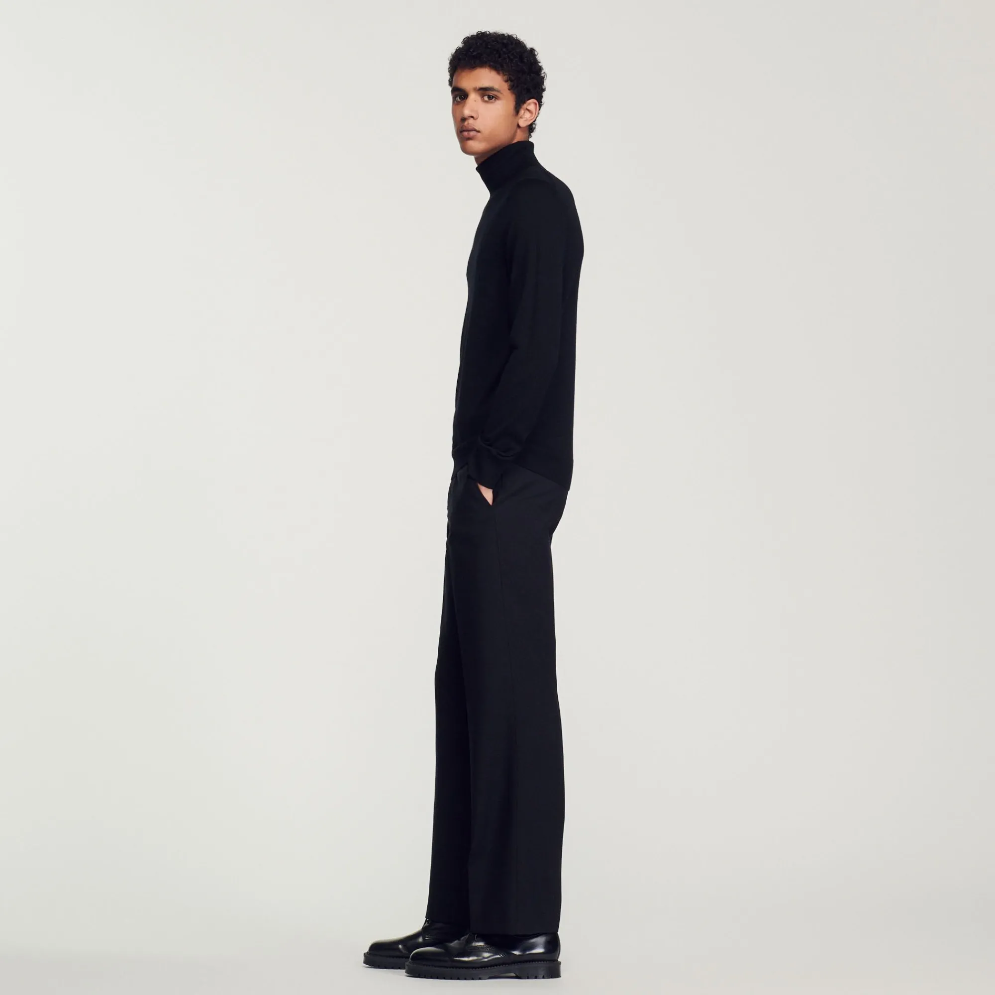 Homem Sandro Paris Sueter De La Com Gola Alta