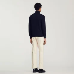 Homem Sandro Paris Sueter De La Com Gola Alta