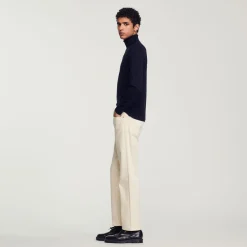 Homem Sandro Paris Sueter De La Com Gola Alta