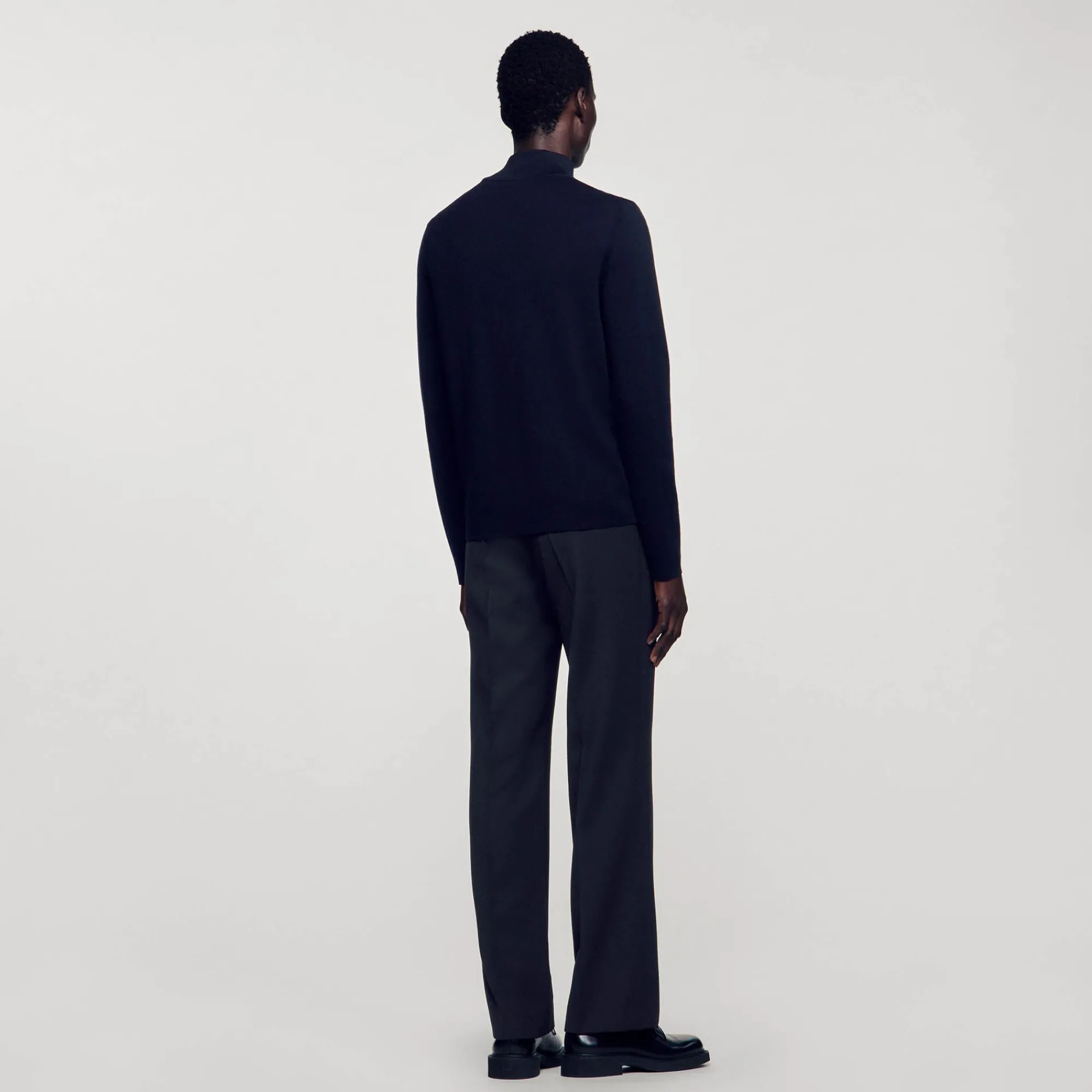 Homem Sandro Paris Sueter De La Com Ziper