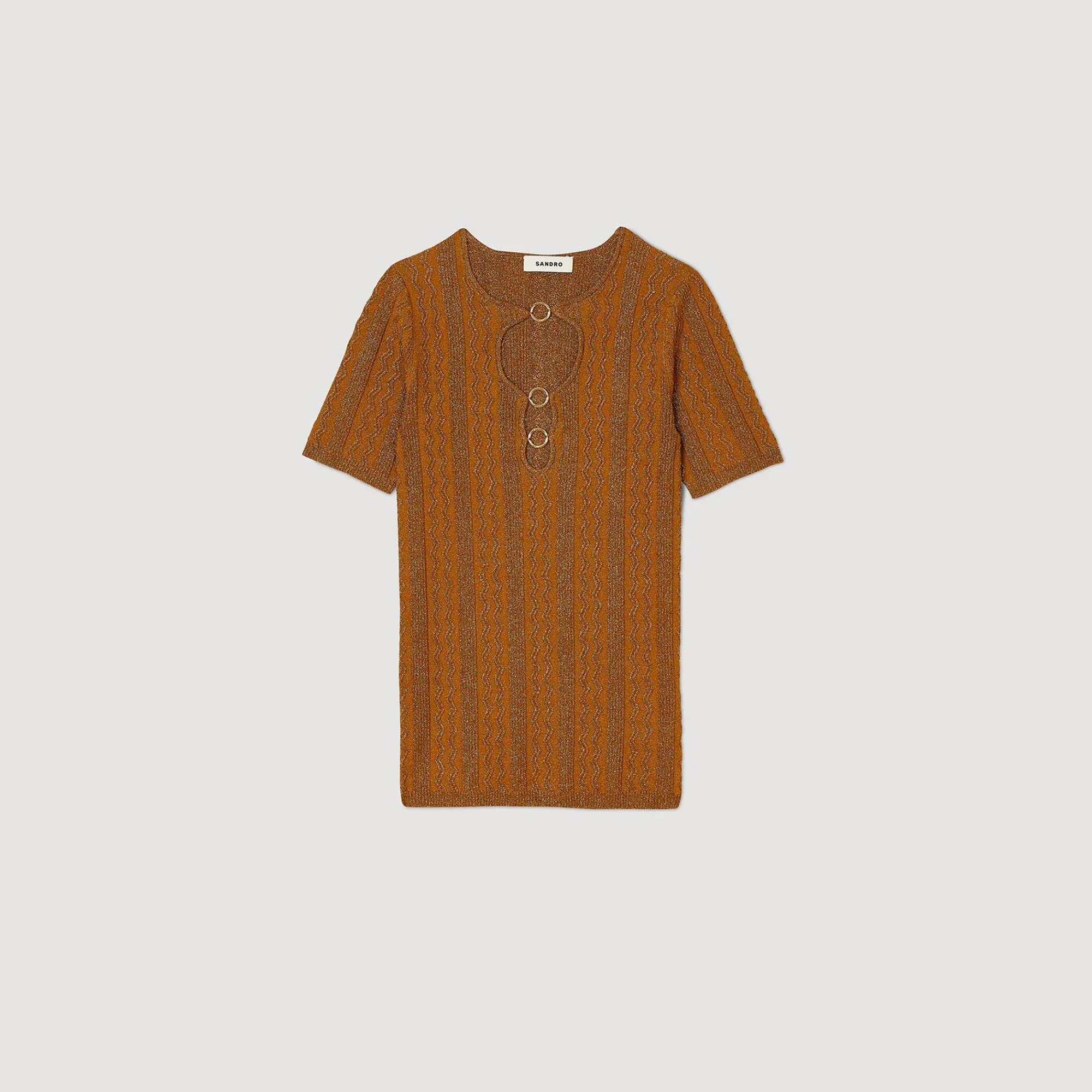 Mulheres Sandro Paris Sueter De Malha Brilhante