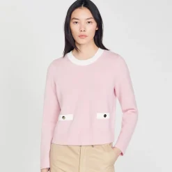 Mulheres Sandro Paris Sueter De Malha Fina