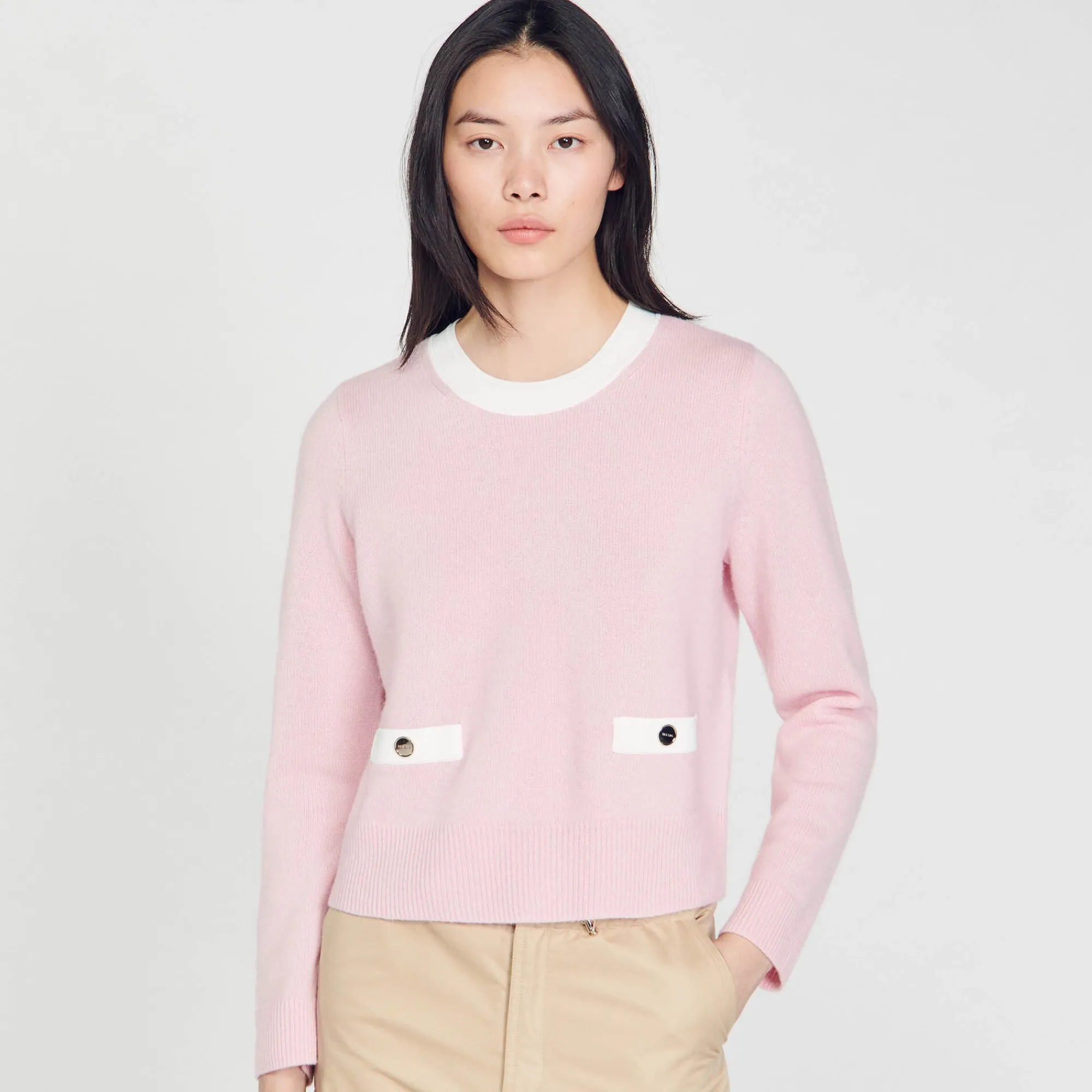 Mulheres Sandro Paris Sueter De Malha Fina