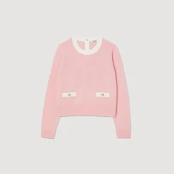 Mulheres Sandro Paris Sueter De Malha Fina