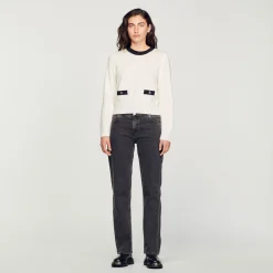 Mulheres Sandro Paris Sueter De Malha Fina