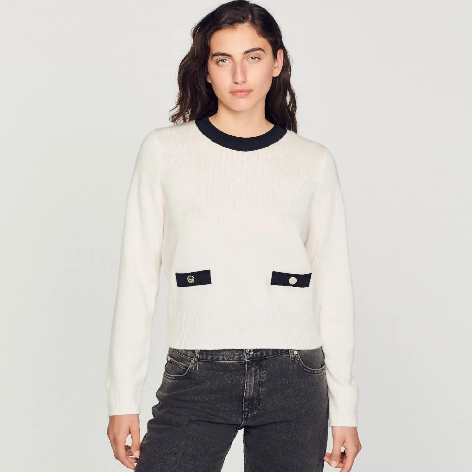 Mulheres Sandro Paris Sueter De Malha Fina