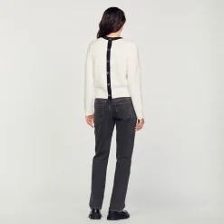 Mulheres Sandro Paris Sueter De Malha Fina