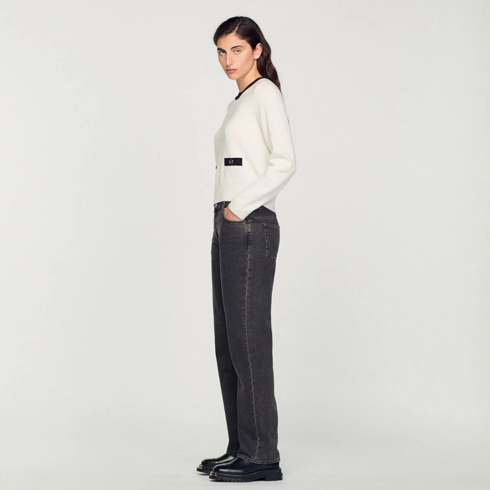 Mulheres Sandro Paris Sueter De Malha Fina