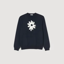 Homem Sandro Paris Sueter Jacquard Com Flor