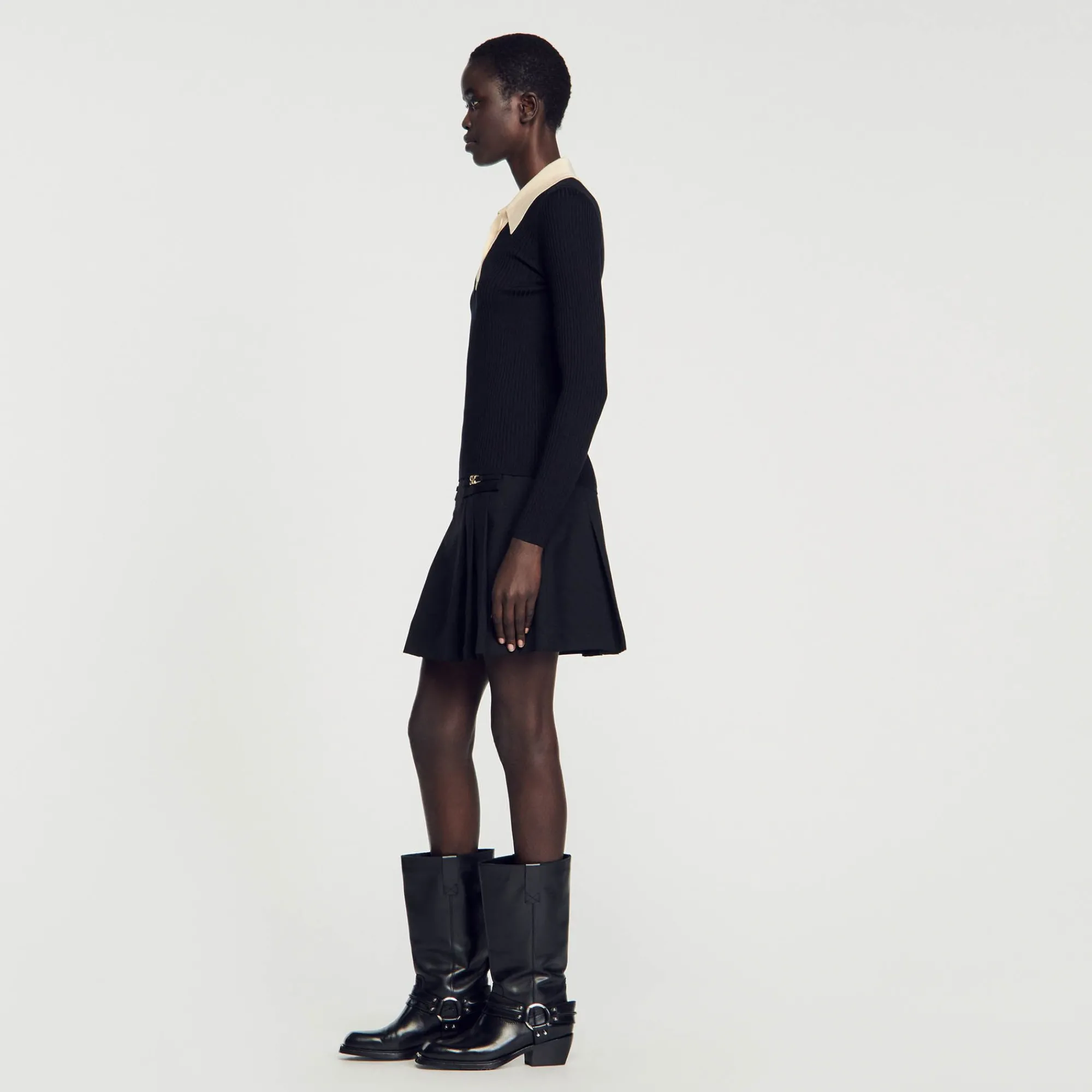 Mulheres Sandro Paris Sueter Polo Tricotado