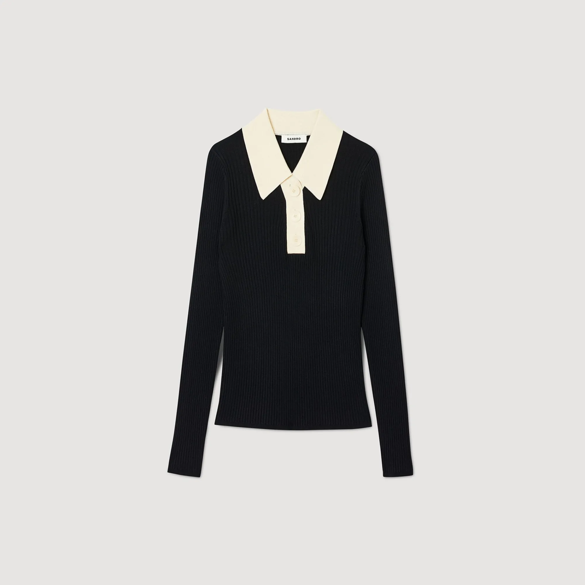 Mulheres Sandro Paris Sueter Polo Tricotado