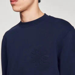 Homem Sandro Paris Sweatshirt De Algodao Com Flor