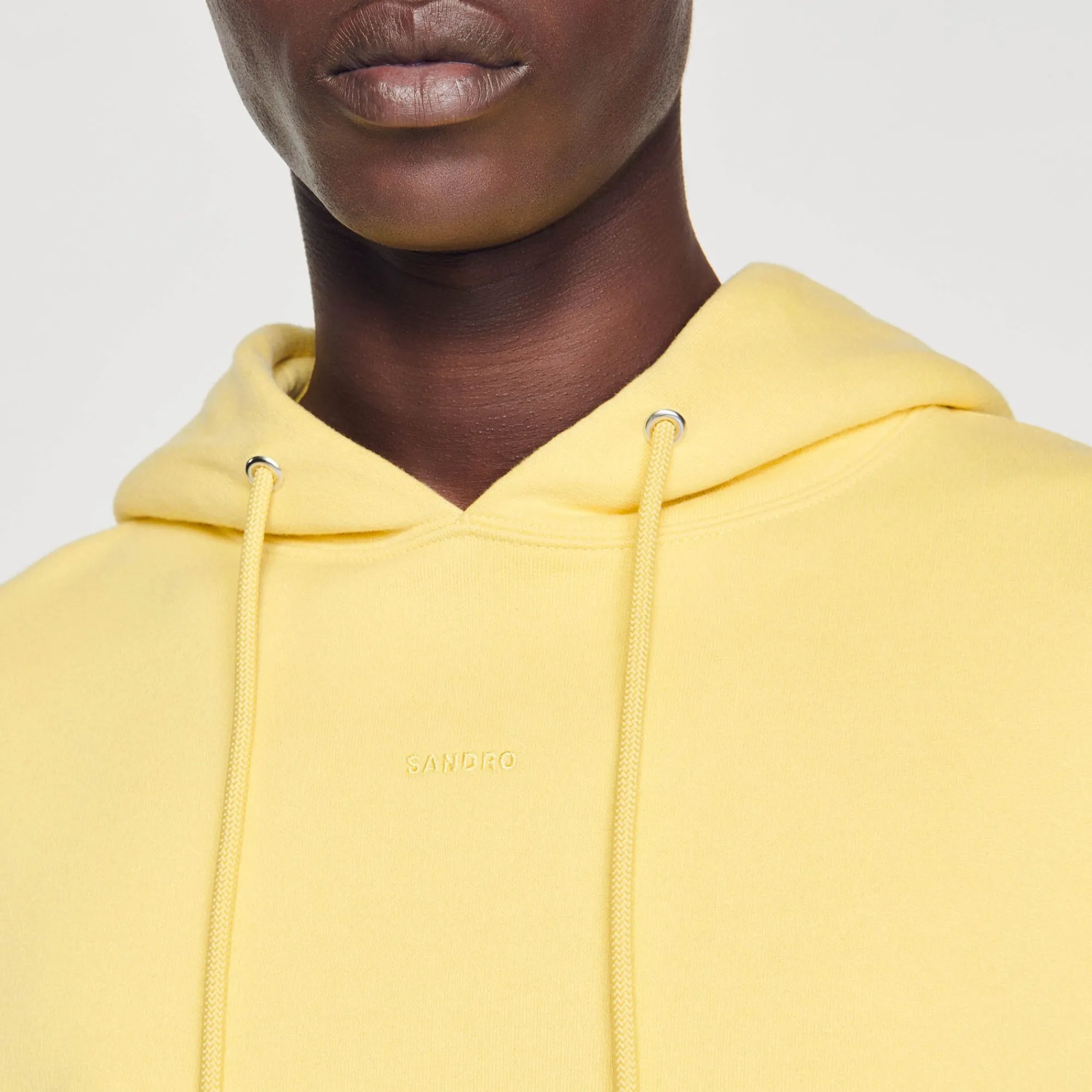 Homem Sandro Paris Sweatshirt Masculina De Algodao Organico Bordado