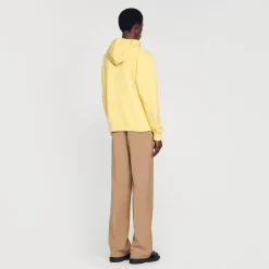 Homem Sandro Paris Sweatshirt Masculina De Algodao Organico Bordado