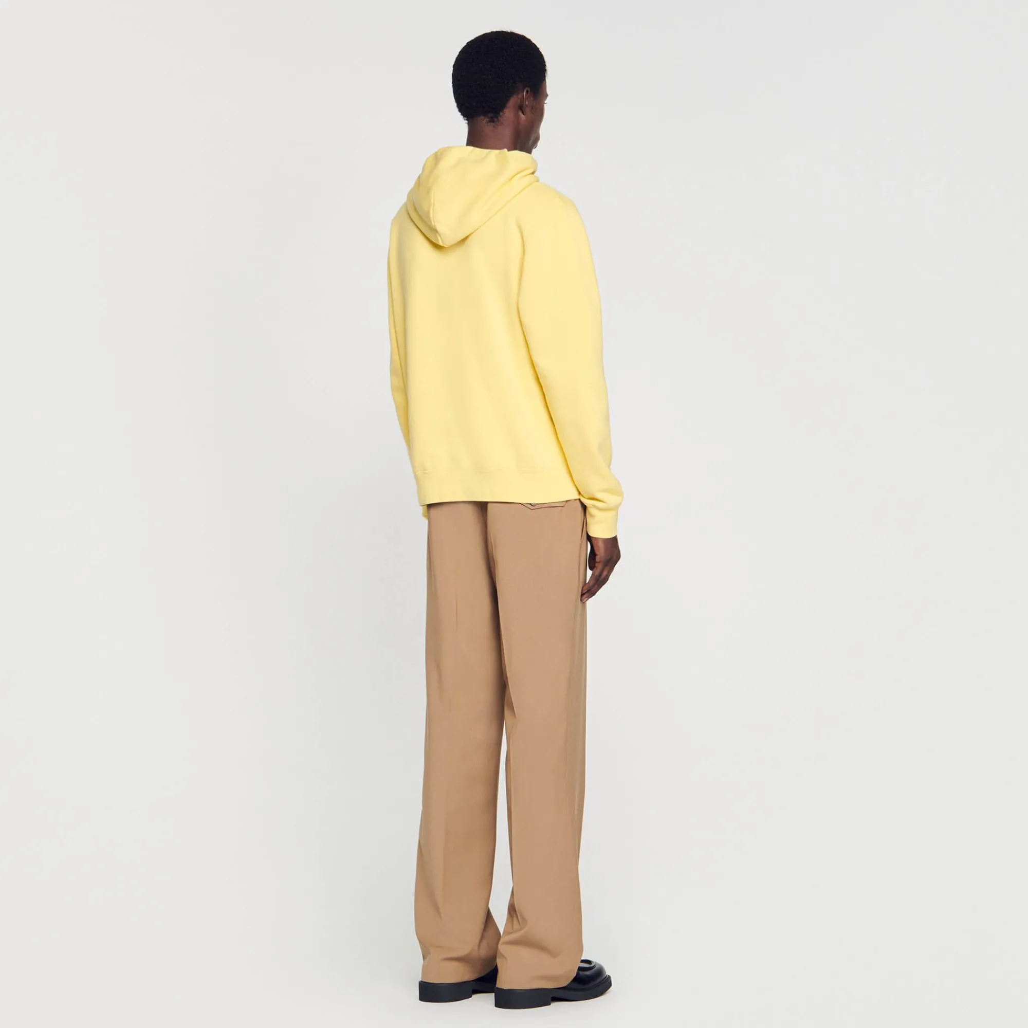 Homem Sandro Paris Sweatshirt Masculina De Algodao Organico Bordado