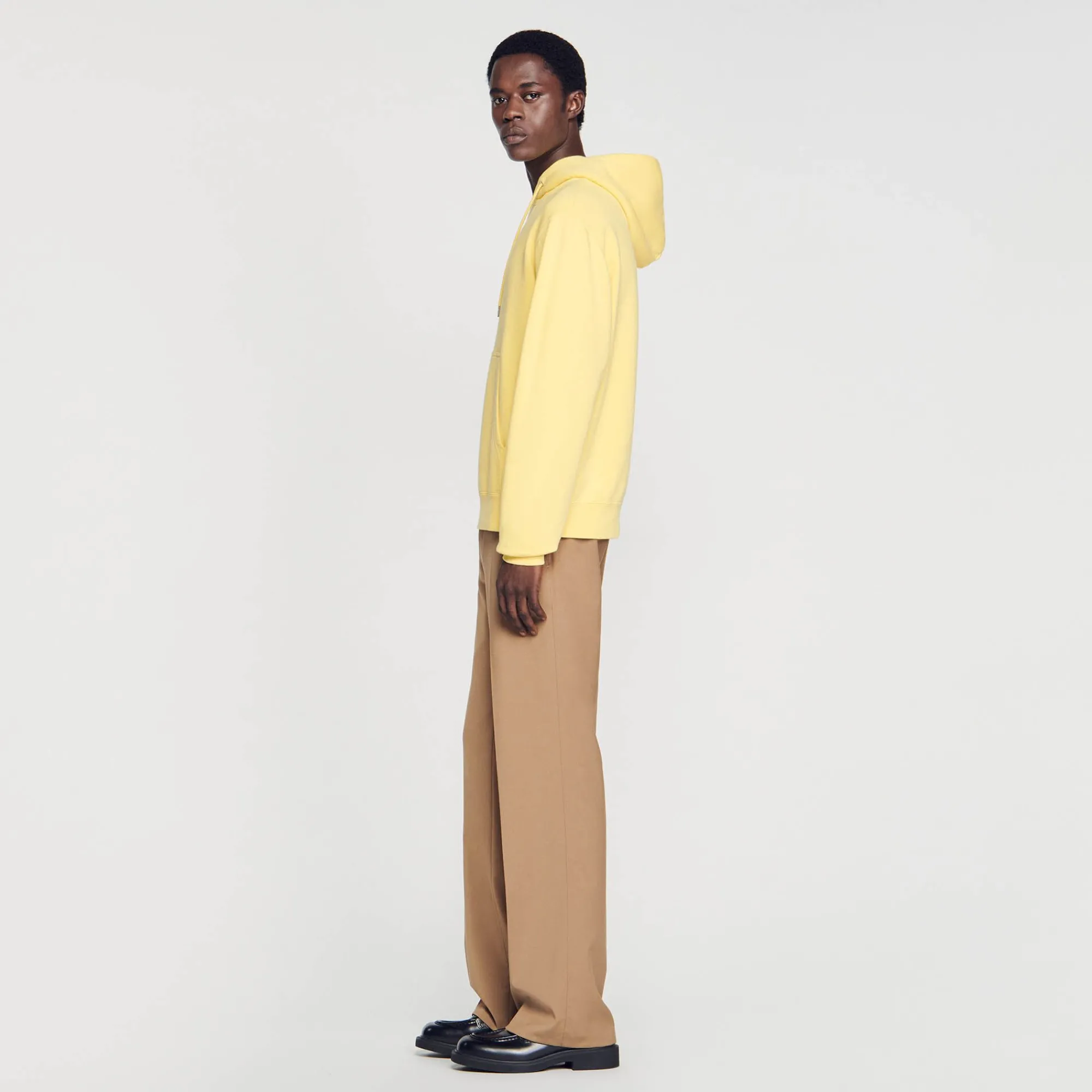 Homem Sandro Paris Sweatshirt Masculina De Algodao Organico Bordado