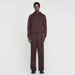 Homem Sandro Paris Sweatshirt Masculina De Algodao Organico Bordado