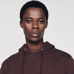 Homem Sandro Paris Sweatshirt Masculina De Algodao Organico Bordado