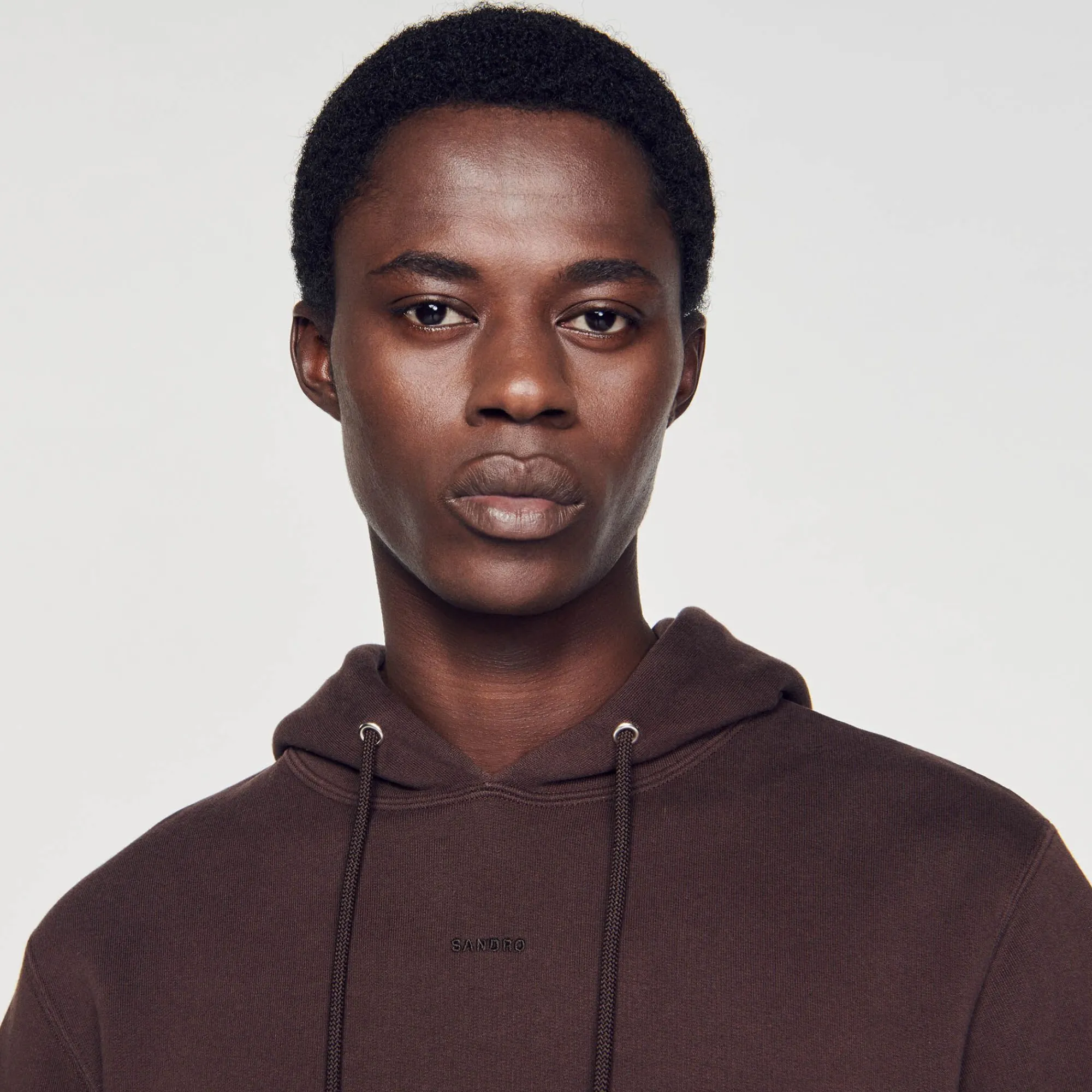 Homem Sandro Paris Sweatshirt Masculina De Algodao Organico Bordado