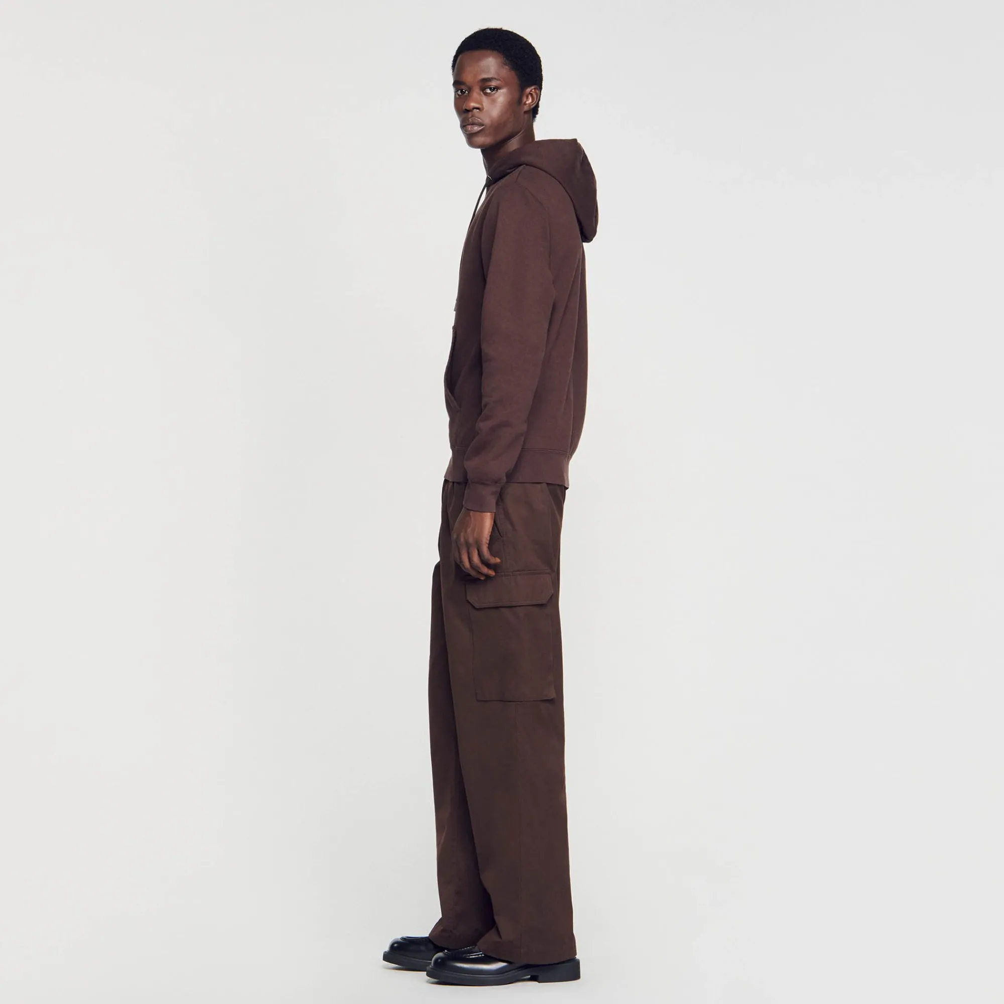 Homem Sandro Paris Sweatshirt Masculina De Algodao Organico Bordado