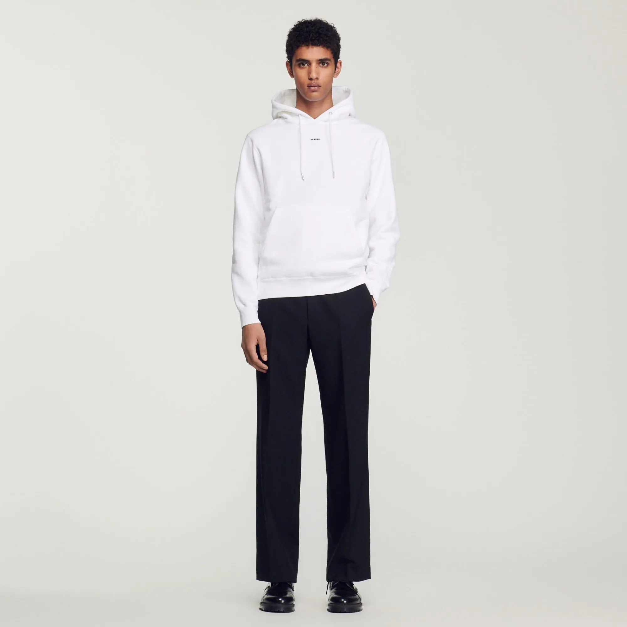 Homem Sandro Paris Sweatshirt Masculina De Algodao Organico Bordado