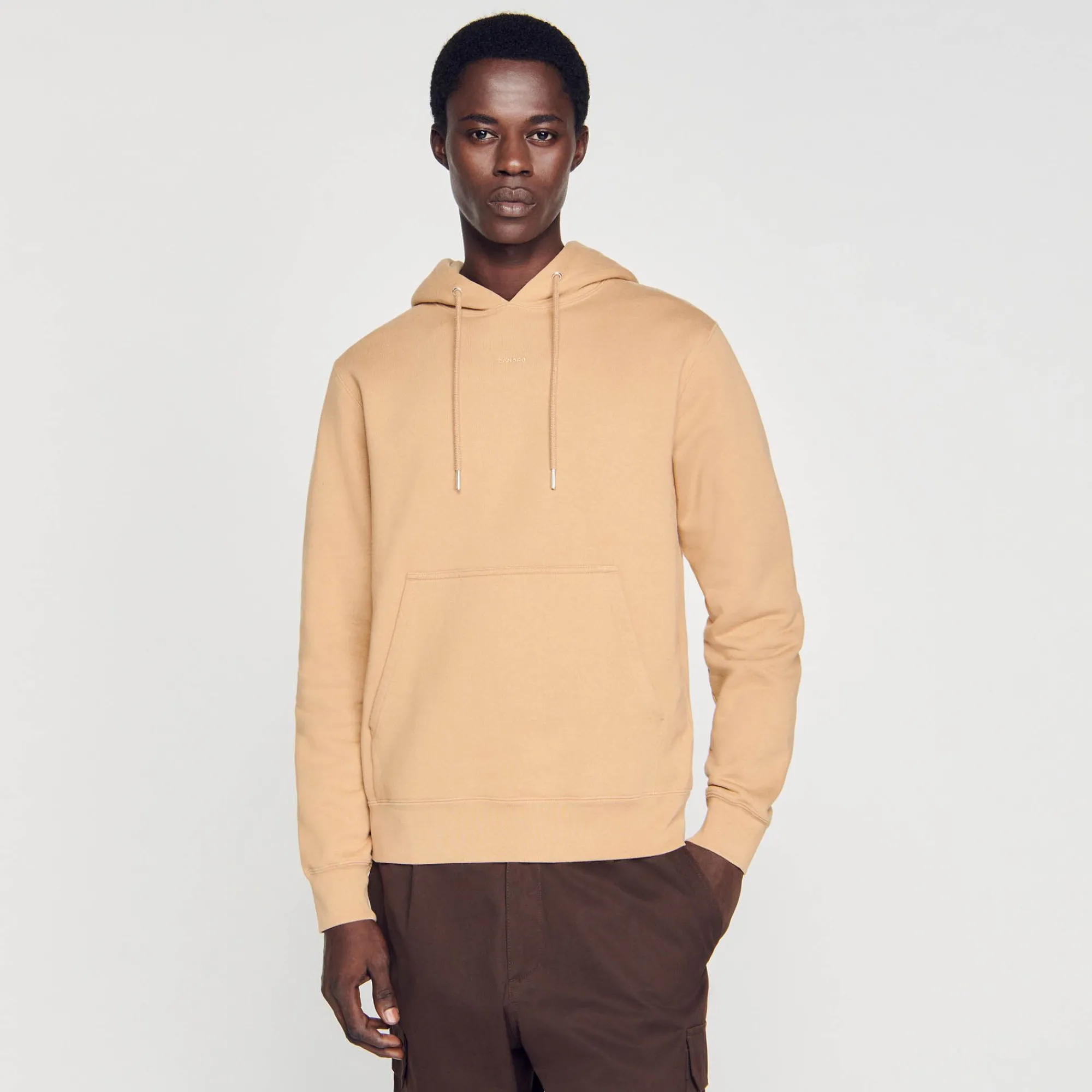 Homem Sandro Paris Sweatshirt Masculina De Algodao Organico Bordado