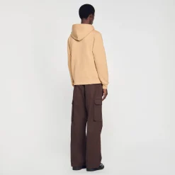 Homem Sandro Paris Sweatshirt Masculina De Algodao Organico Bordado