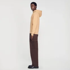 Homem Sandro Paris Sweatshirt Masculina De Algodao Organico Bordado