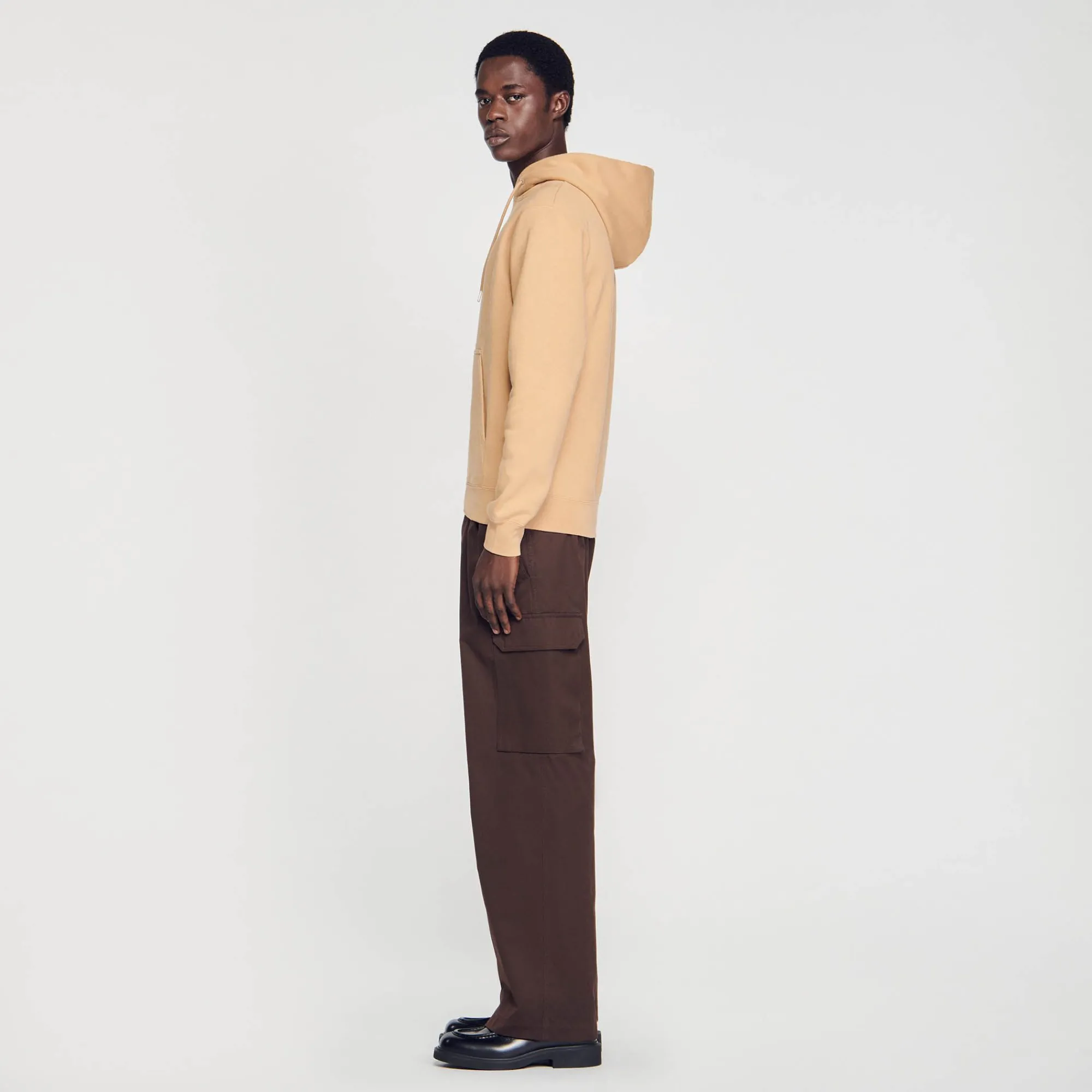 Homem Sandro Paris Sweatshirt Masculina De Algodao Organico Bordado