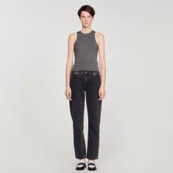 Mulheres Sandro Paris Top Com Cavas Americanas