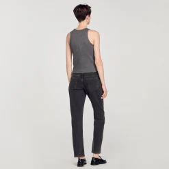 Mulheres Sandro Paris Top Com Cavas Americanas