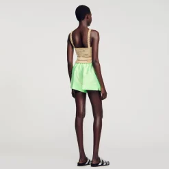 Mulheres Sandro Paris Top Com Strass