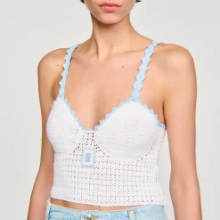 Mulheres Sandro Paris Top De Croche