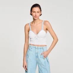 Mulheres Sandro Paris Top De Croche
