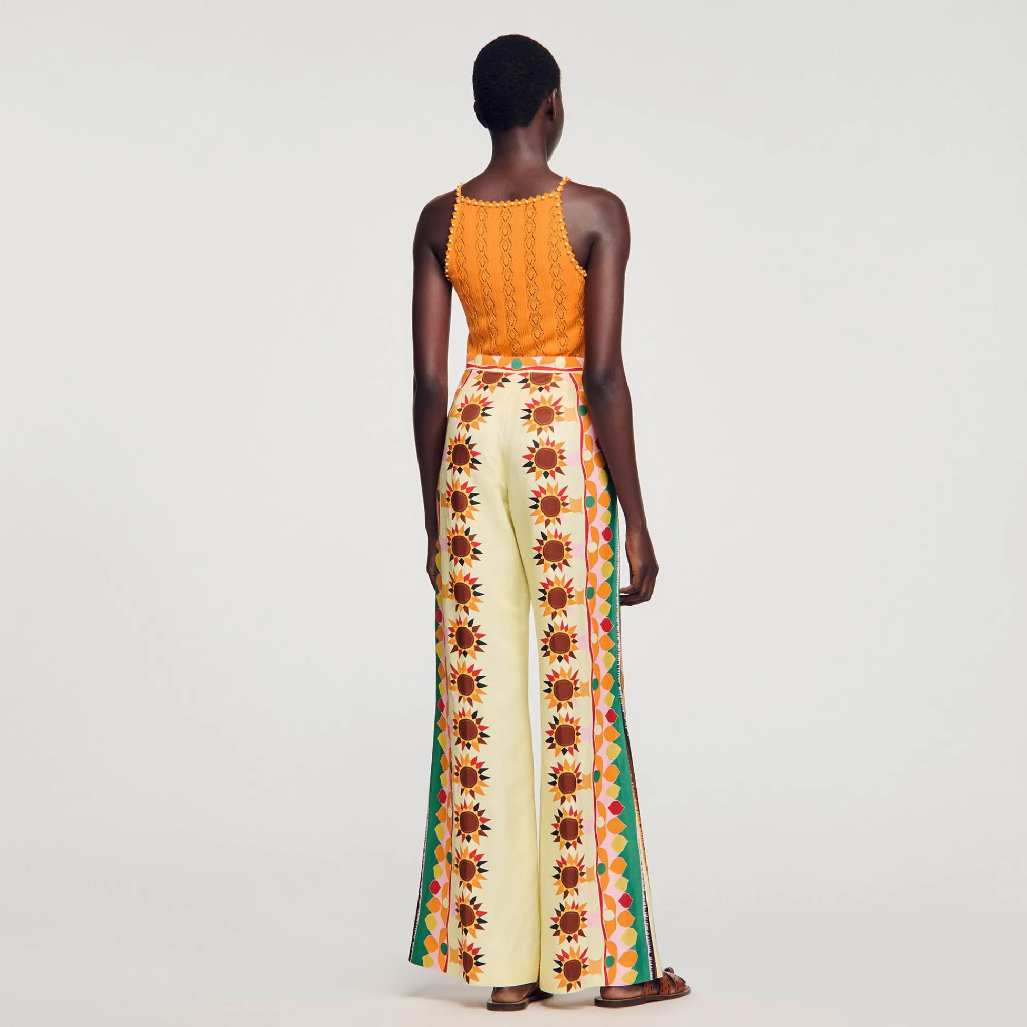 Mulheres Sandro Paris Top De Malha Com Strass