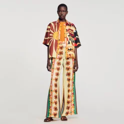 Mulheres Sandro Paris Top De Malha Com Strass