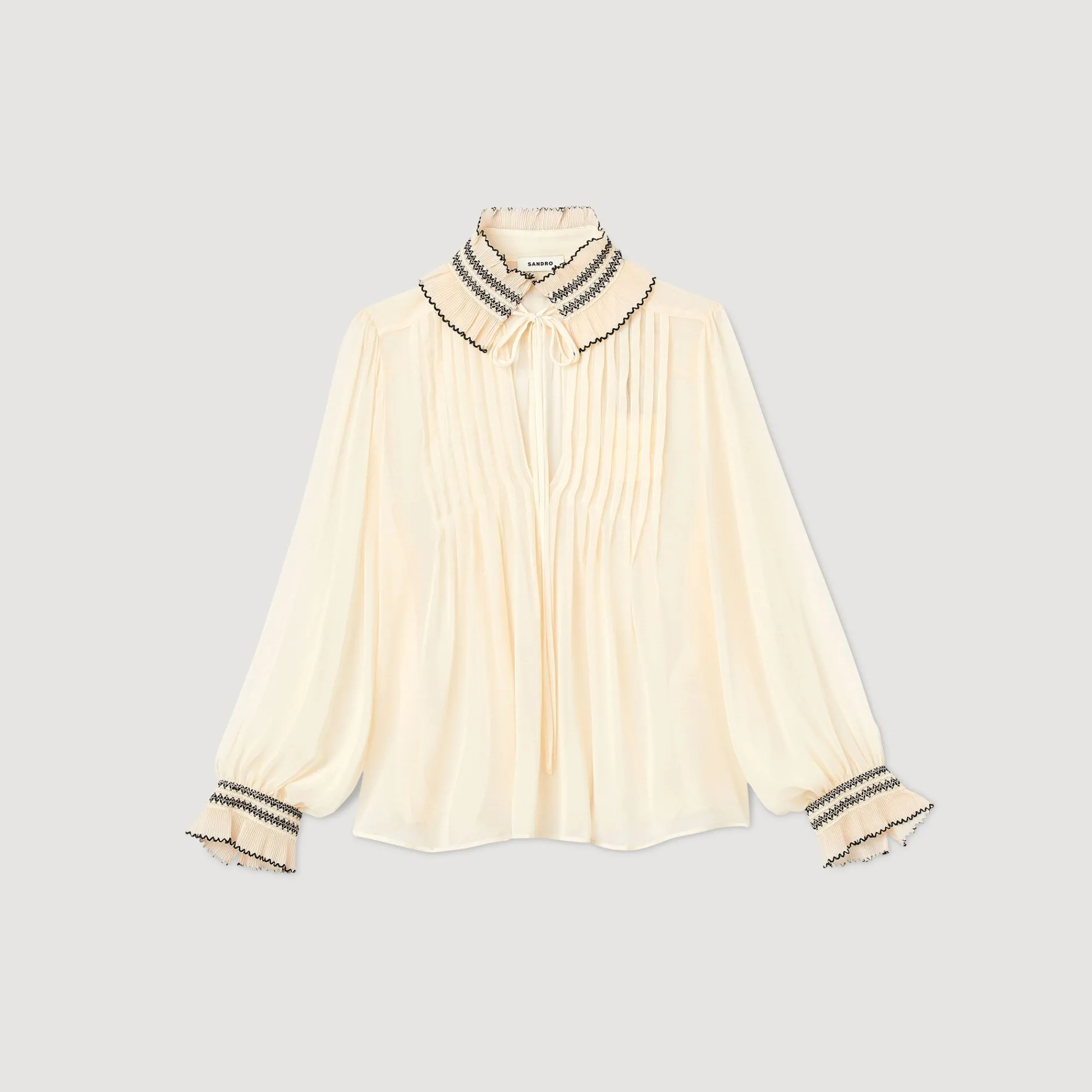 Mulheres Sandro Paris Top De Musselina