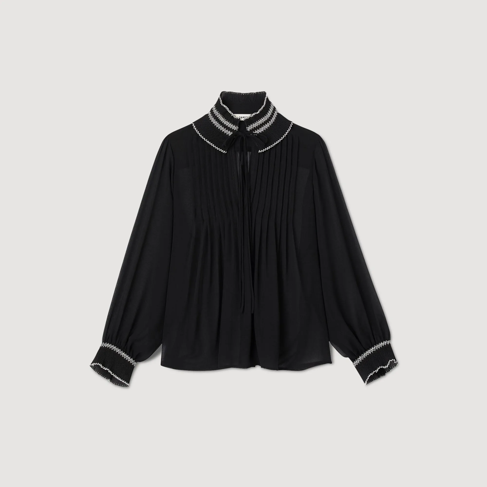 Mulheres Sandro Paris Top De Musselina