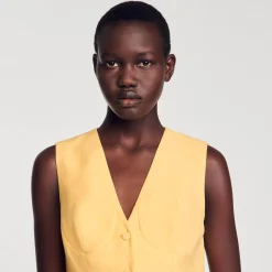 Mulheres Sandro Paris Vestido Curto 2 Em 1