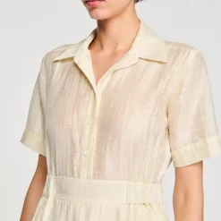 Mulheres Sandro Paris Vestido Curto Com Babados