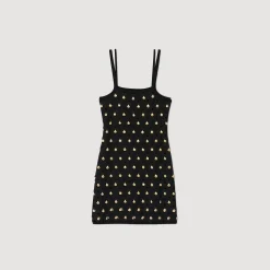 Mulheres Sandro Paris Vestido Curto Com Borlas De Concha