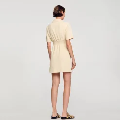 Mulheres Sandro Paris Vestido Curto Com Botoes