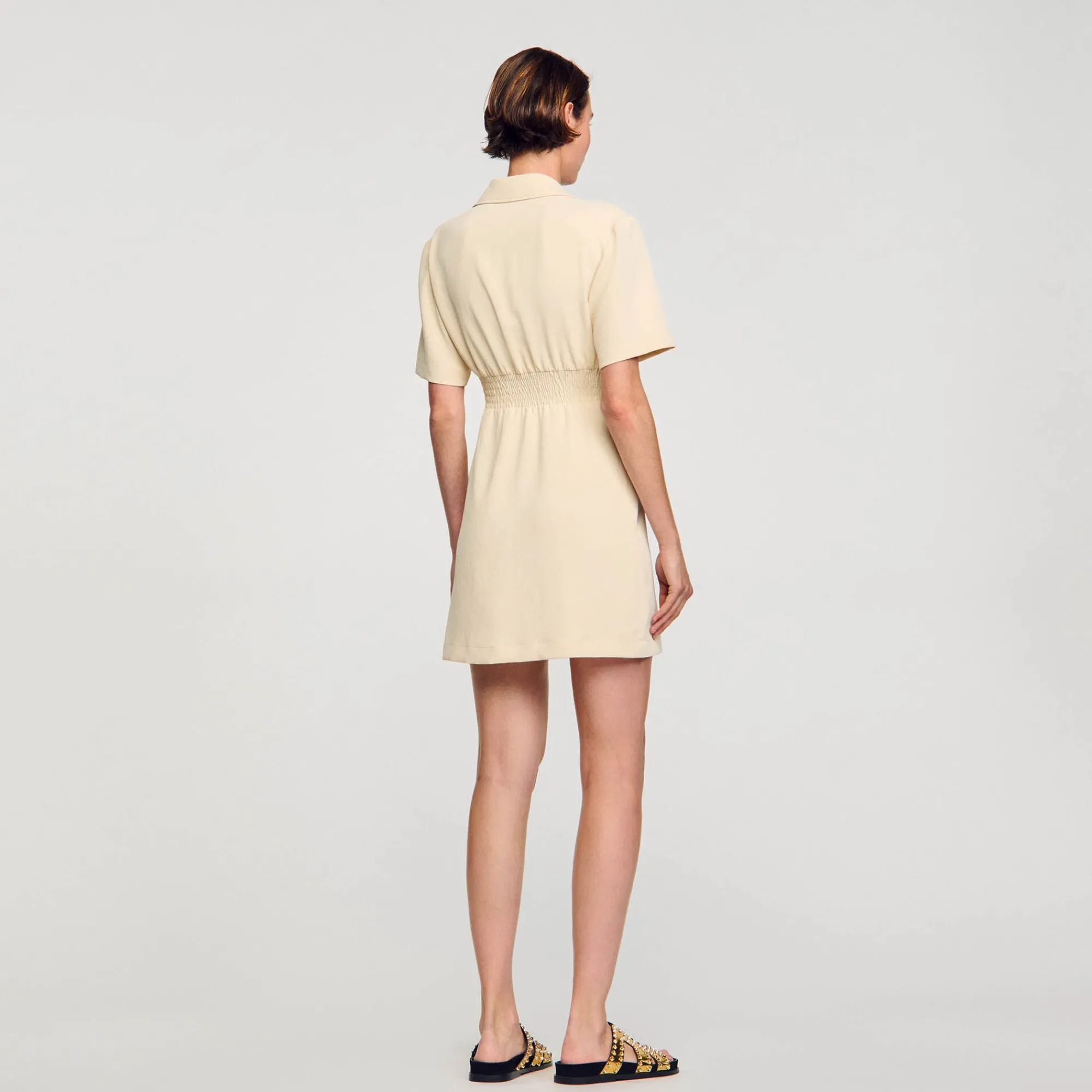 Mulheres Sandro Paris Vestido Curto Com Botoes