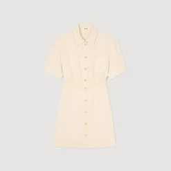 Mulheres Sandro Paris Vestido Curto Com Botoes